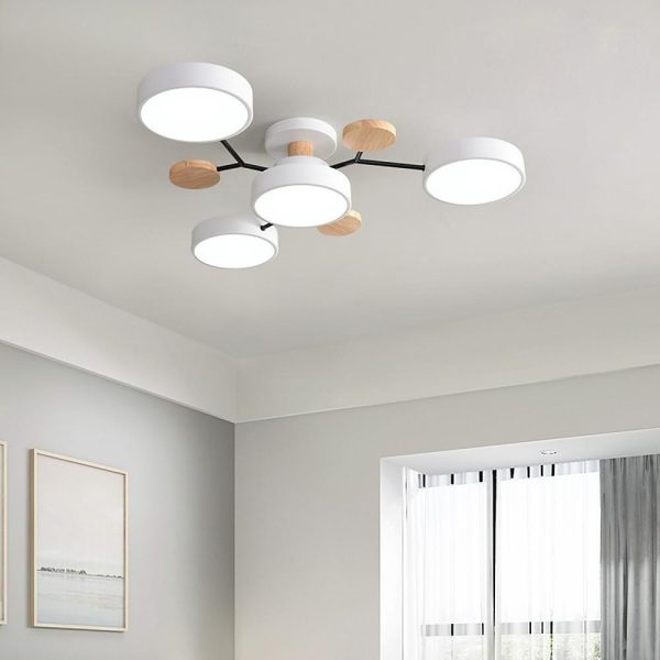 Sputnik Artistic Bedroom Lights Chandeliers Metal Wood Bamboo Baby Kids Lights Ceiling Lights - Image 7