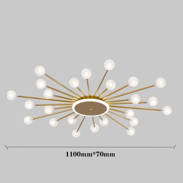 24 Lights LED Glass Metal Nordic Hanging Ceiling Lights Pendant Lights - Image 6
