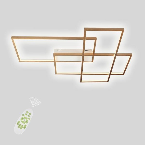 Rectangular Hybrid Modern Flush Mount Ceiling Light With 1 Central LED Light - Image 14