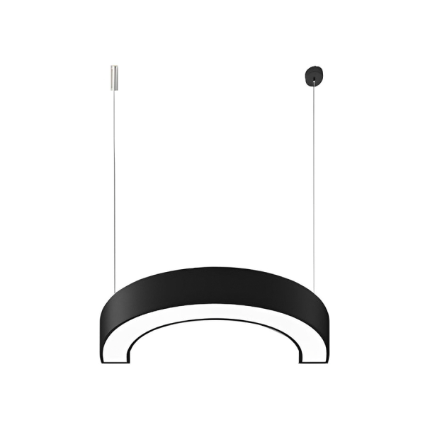 Curved Slim C Shape LED Pendant Half-Circle Hanging Profile Light for Office - Image 9