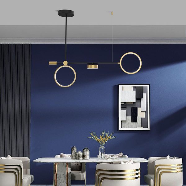 2 Circles LED Nordic Hanging Ceiling Lights Island Lights Chandeliers - Image 3