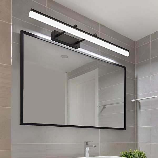 Retractable Over Mirror Bathroom Vanity Light with Acrylic Bar and Stainless Steel Fixture - Image 2