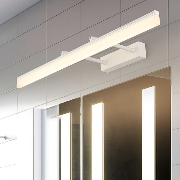 Retractable Over Mirror Bathroom Vanity Light with Acrylic Bar and Stainless Steel Fixture - Image 5