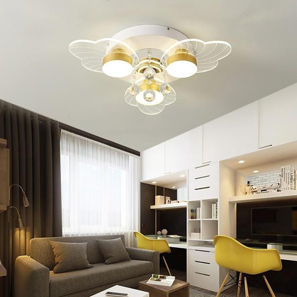8-light Flower Design LED Nordic Ceiling Lights Flush Mount Lighting - Image 2