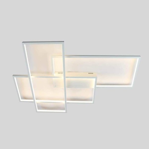 Rectangular Hybrid Modern Flush Mount Ceiling Light With 1 Central LED Light - Image 17