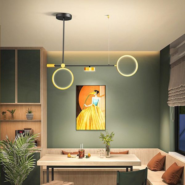 2 Circles LED Nordic Hanging Ceiling Lights Island Lights Chandeliers - Image 5