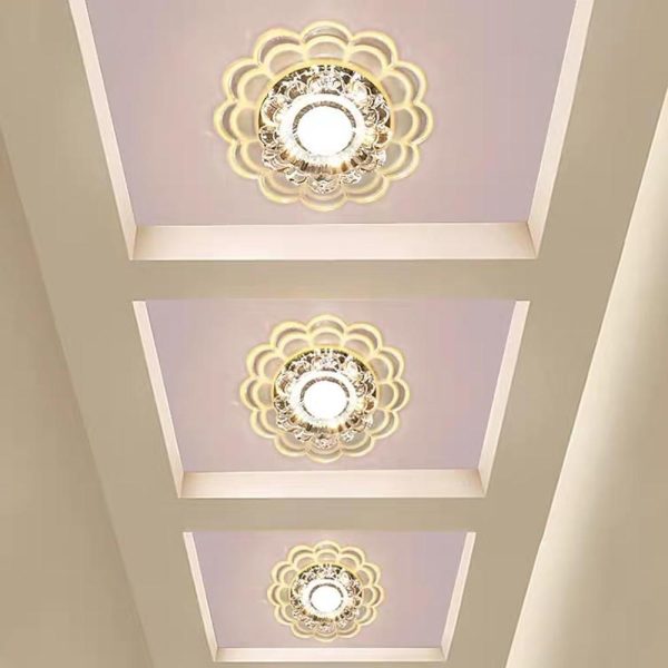 Flower Effect Entryway Lighting Crystal Metal LED Flush Mount Ceiling Light for Baby Kids - Image 5