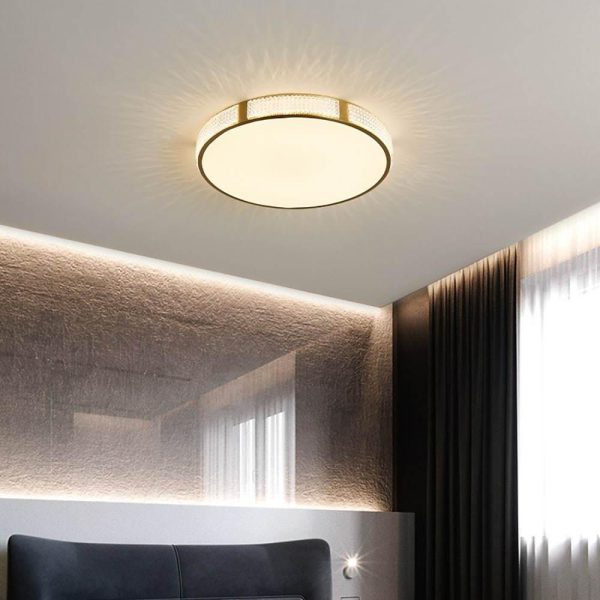 Circular Copper Acrylic LED Nordic Ceiling Lights Flush Mount Lighting - Image 4