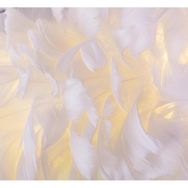 Round Feathers LED Nordic Ceiling Lights Flush Mount Lighting Chandelier - Image 14