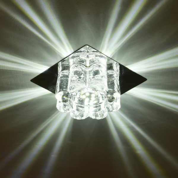 Flower Shaped Electroplated Metal Crystal LED Modern Ceiling Lights - Image 7
