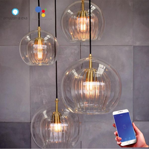 Unique Glass Globe LED Modern Pendant Light Hanging Lamp Island Lights - Image 3