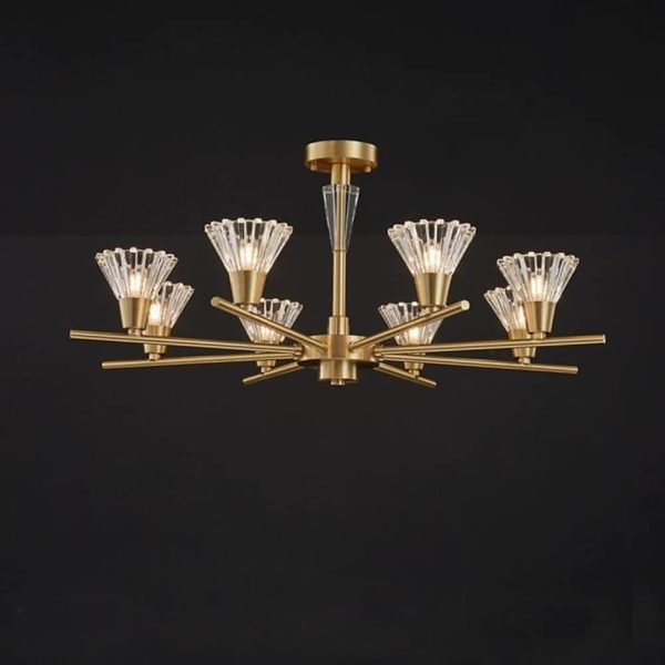 Scandinavian Style 6/8-Light Copper Pendant Ceiling Light - Image 8