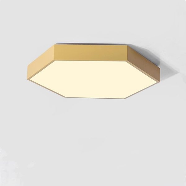Geometric Hexagon Shaped LED Modern Ceiling Light Flush Mount Lighting - Image 8