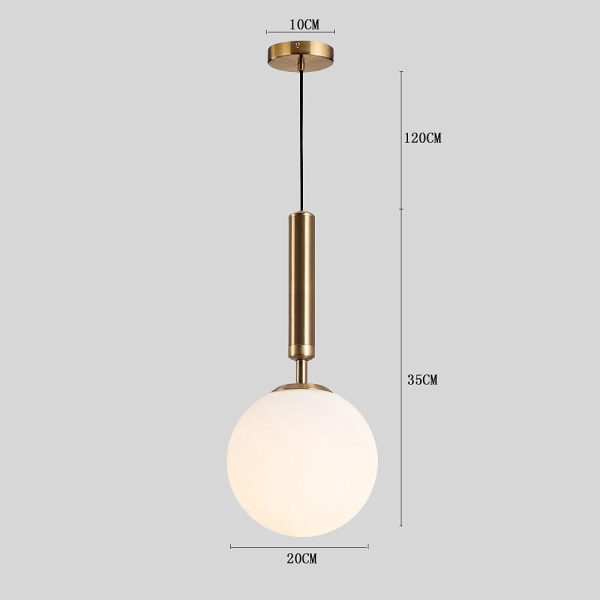 Globe Shaped Electroplated Glass Metal LED Artistic Pendant Lights - Image 6