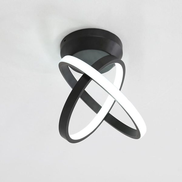 Creative Circles LED Black Modern Ceiling Lights Flush Mount Lighting - Image 7