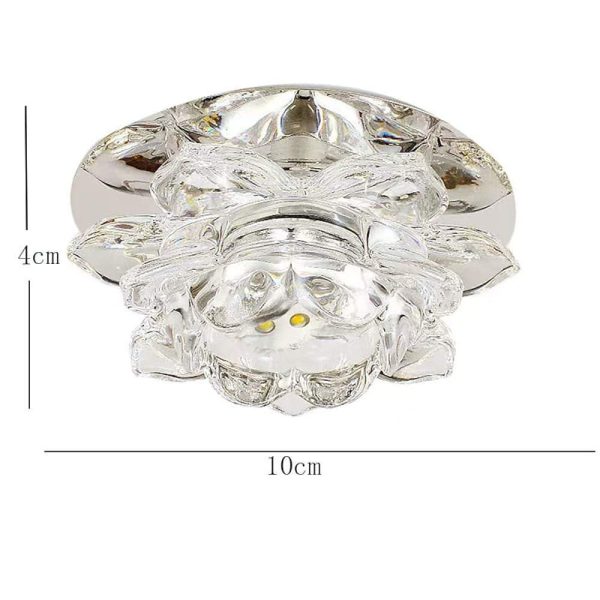 Electroplated Glass Flower Design LED Multi Color Modern Ceiling Lights - Image 9