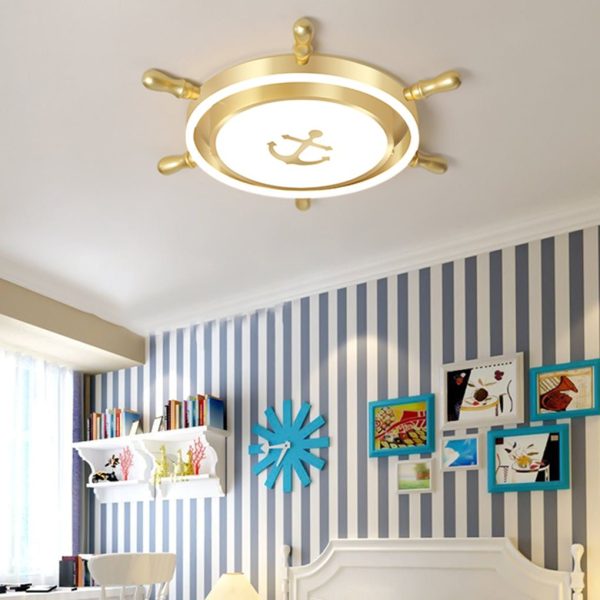Mediterranean Style Cartoon Rudder Design LED High Transmittance Ceiling Lamp - Image 5