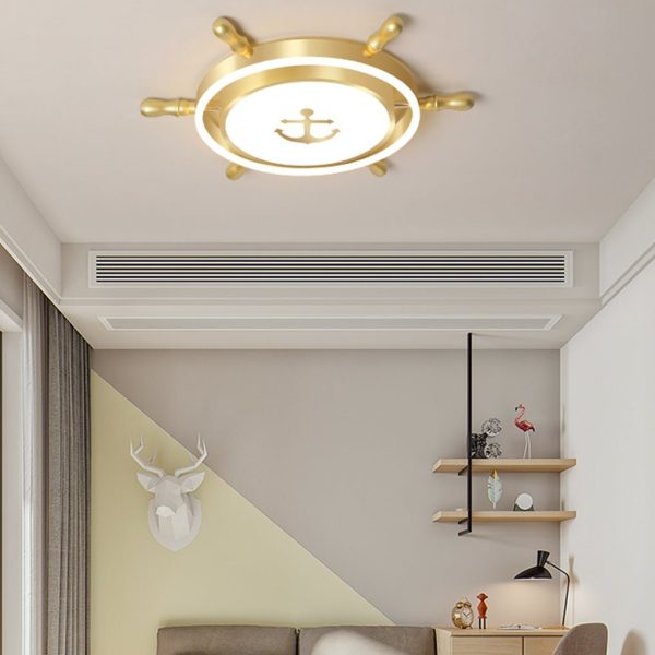 Mediterranean Style Cartoon Rudder Design LED High Transmittance Ceiling Lamp - Image 6