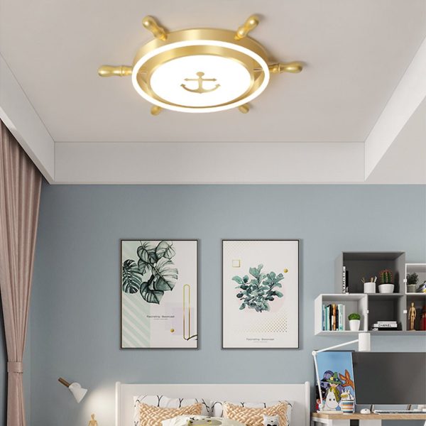 Mediterranean Style Cartoon Rudder Design LED High Transmittance Ceiling Lamp - Image 8