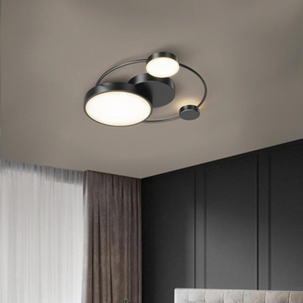 Artistic Circles Design Dimmable LED Modern Flush Mount Ceiling Lights - Image 4