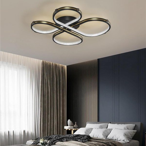 Circle Flower Design Dimmable LED Modern Ceiling Light Flush Mount Lighting - Image 3