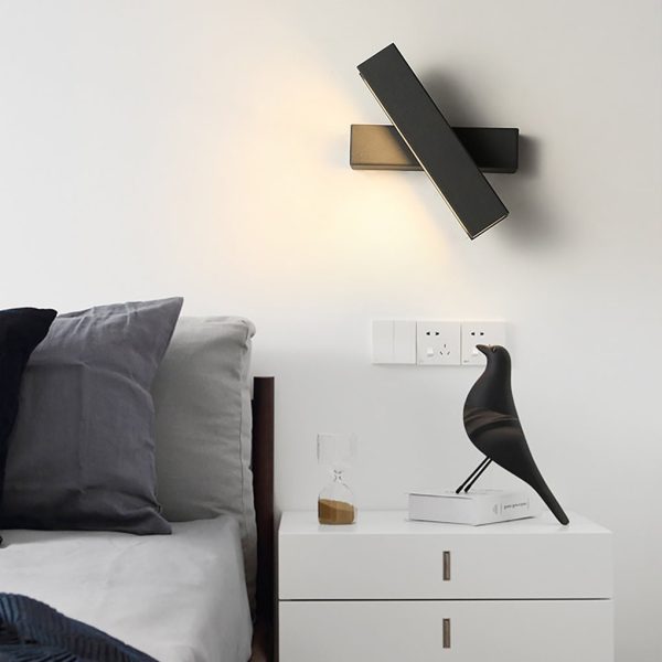 Minimalist Creative Rotatable Design LED Background Wall Bedroom Wall Sconces - Image 6