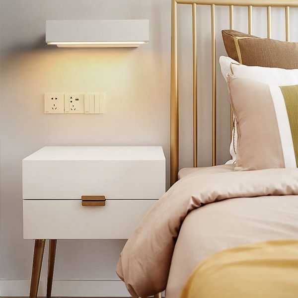 Minimalist Creative Rotatable Design LED Background Wall Bedroom Wall Sconces - Image 2
