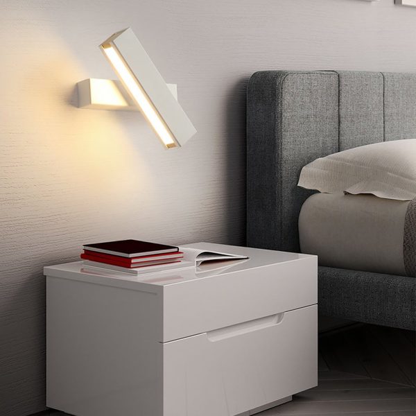 Minimalist Creative Rotatable Design LED Background Wall Bedroom Wall Sconces - Image 4