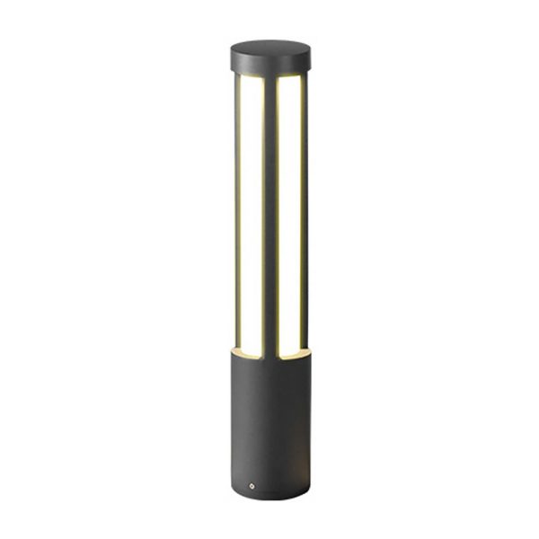 Cylinder Shaped LED Black Modern Outdoor Post Lights Pole Lamp Path Lights - Image 11