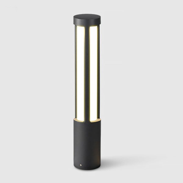 Cylinder Shaped LED Black Modern Outdoor Post Lights Pole Lamp Path Lights - Image 9