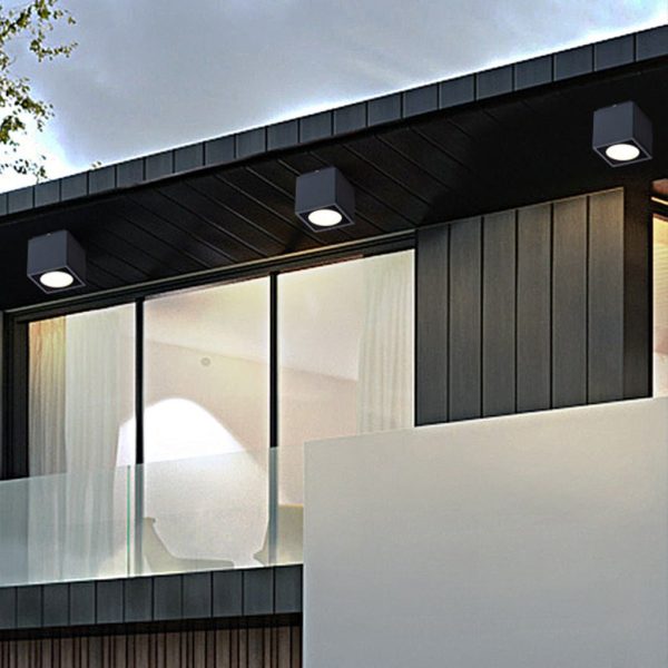 Minimalist Outdoor LED Ceiling Light Square Downlight for Villa Corridor Balcony - Image 4