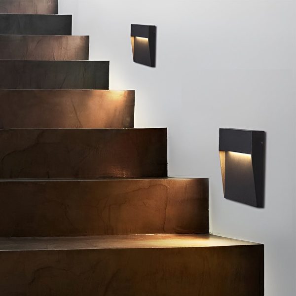 Minimalist Square Waterproof Stair Lights Step Lights Outdoor Wall Lights Stairway Sconces - Image 4
