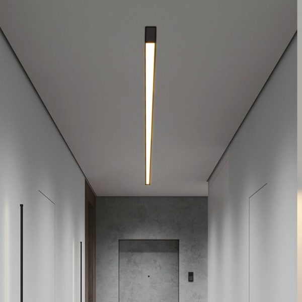 Minimalist Strip Stepless Dimming LED Modern Ceiling Light with Remote Control - Image 6