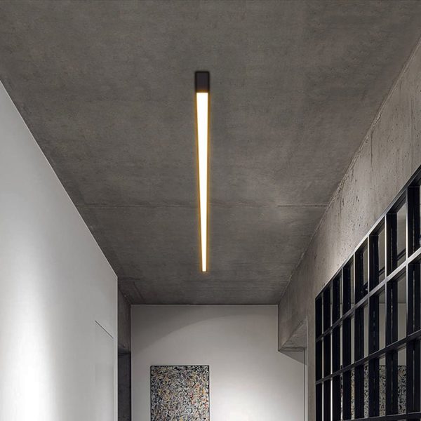 Minimalist Strip Stepless Dimming LED Modern Ceiling Light with Remote Control - Image 5
