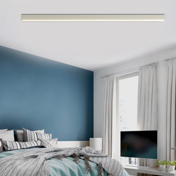 Minimalist Strip Stepless Dimming LED Modern Ceiling Light with Remote Control - Image 11