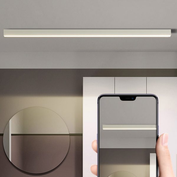 Minimalist Strip Stepless Dimming LED Modern Ceiling Light with Remote Control - Image 8
