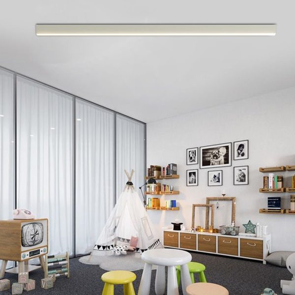Minimalist Strip Stepless Dimming LED Modern Ceiling Light with Remote Control - Image 10