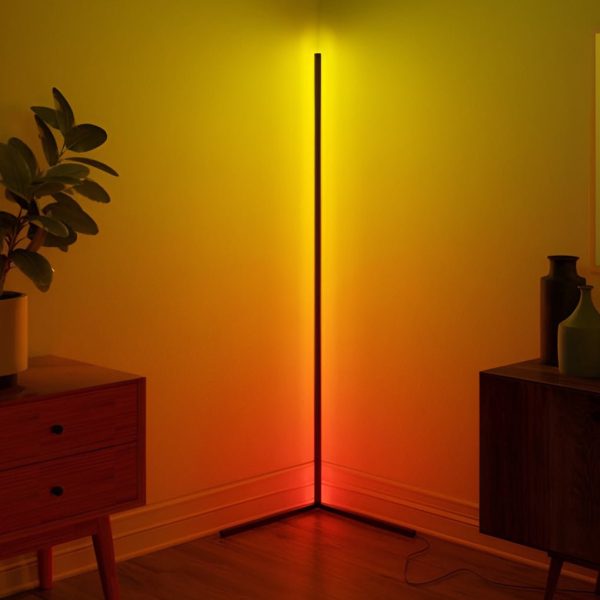 Remote Control RGB Dimmable LED Corner Floor Lamp - Image 3