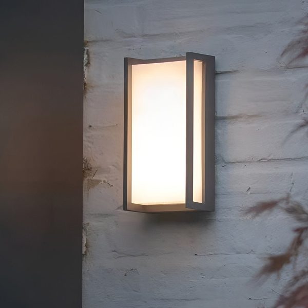 Modern Simplicity Rectangular ABS LED Waterproof Outdoor Wall Sconce Lamp For Garden - Image 3