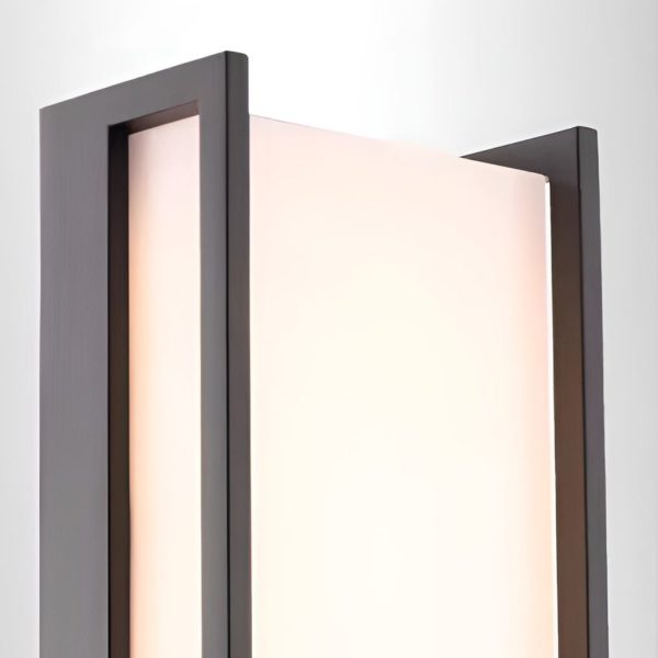 Modern Simplicity Rectangular ABS LED Waterproof Outdoor Wall Sconce Lamp For Garden - Image 5