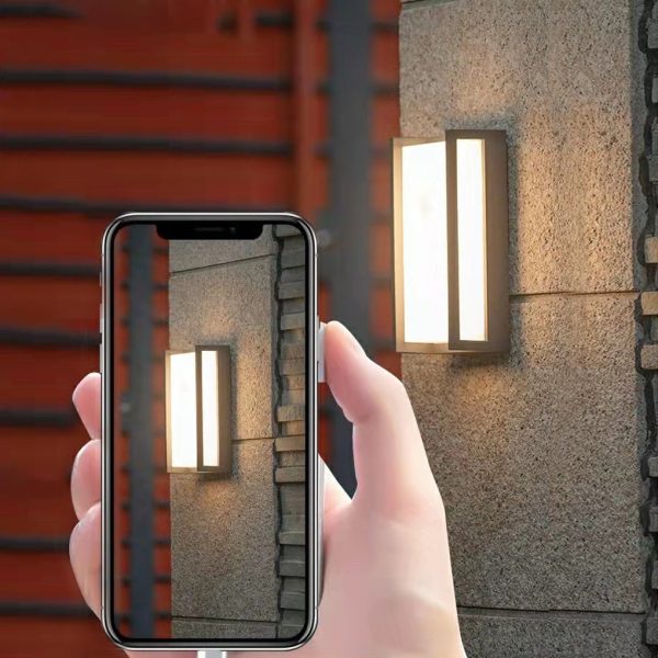 Modern Simplicity Rectangular ABS LED Waterproof Outdoor Wall Sconce Lamp For Garden - Image 7