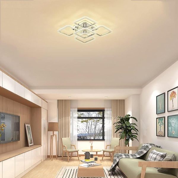 5 Square LED Modern Ceiling Lights Fixture Flush Mount Lighting Ceiling Lamp - Image 2