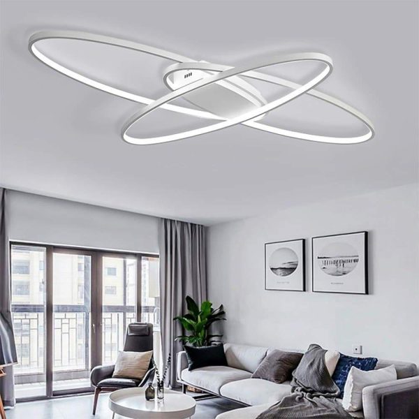 Overlapping Oval LED Modern Ceiling Light Flush Mount Lighting Ceiling Lamp - Image 4