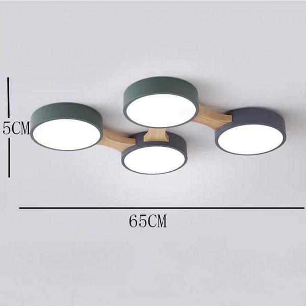 Circular 5 Lights LED Industrial Ceiling Lights Flush Mount Lighting - Image 8