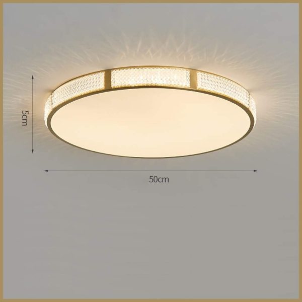 Circular Copper Acrylic LED Nordic Ceiling Lights Flush Mount Lighting - Image 8