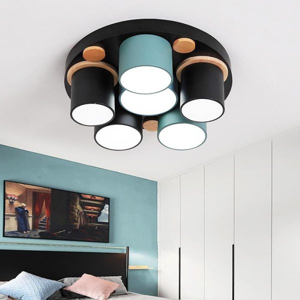 Rounded Cylindrical LED Modern Ceiling Lights Flush Mount Lighting - Image 3