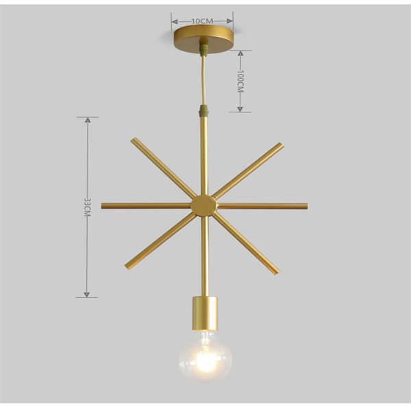 Metal Black and Gold Pendant Light Rounded Square Pendant Lighting - Image 20
