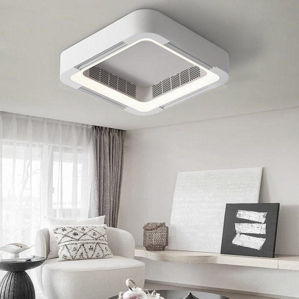 Modern Bladeless Ceiling Fans Lights Inverter Ceiling Fan with Chandelier LED - Image 3