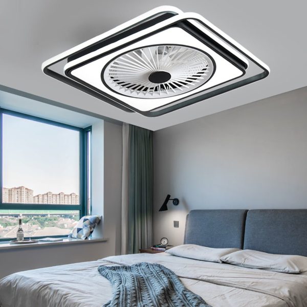 Modern Minimalist Stepless Dimming Invisible Bladeless Ceiling Fan Light for Bedroom - Image 4