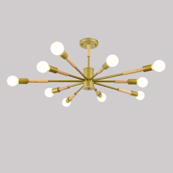 10-Light LED Nordic Style Flush Mount Lighting Ceiling Lights Chandelier - Image 10